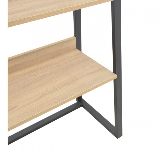 Βιβλιοθήκη Ryder σε oak-μαύρη απόχρωση 75x36x185εκ Υλικό: CHIPBOARD - 40x20 MM METAL SKELETON 197-000293 Βιβλιοθήκη Ryder σε oak-μαύρη απόχρωση 75x36x185εκ Υλικό: CHIPBOARD - 40x20 MM METAL SKELETON 197-000293