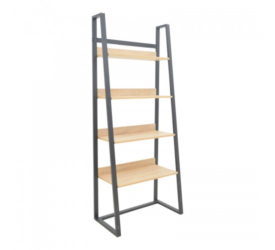 Βιβλιοθήκη Ryder σε oak-μαύρη απόχρωση 75x36x185εκ Υλικό: CHIPBOARD - 40x20 MM METAL SKELETON 197-000293 Βιβλιοθήκη Ryder σε oak-μαύρη απόχρωση 75x36x185εκ Υλικό: CHIPBOARD - 40x20 MM METAL SKELETON 197-000293