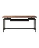 Κονσόλα Onole σε καρυδί - μαύρο μέταλλο 180x35x82εκ Υλικό: METAL - CHIPBOARD 197-000294 Κονσόλα Onole σε καρυδί - μαύρο μέταλλο 180x35x82εκ Υλικό: METAL - CHIPBOARD 197-000294
