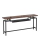 Κονσόλα Onole σε καρυδί - μαύρο μέταλλο 180x35x82εκ Υλικό: METAL - CHIPBOARD 197-000294 Κονσόλα Onole σε καρυδί - μαύρο μέταλλο 180x35x82εκ Υλικό: METAL - CHIPBOARD 197-000294