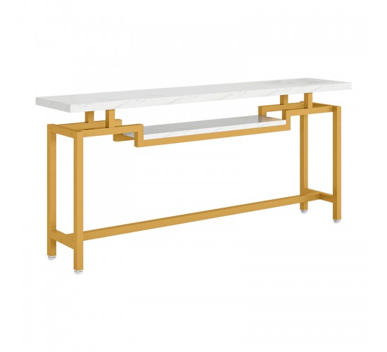 Κονσόλα Onole σε όψη μαρμάρου - χρυσό μέταλλο 180x35x82εκ Υλικό: METAL - CHIPBOARD 197-000295 Κονσόλα Onole σε όψη μαρμάρου - χρυσό μέταλλο 180x35x82εκ Υλικό: METAL - CHIPBOARD 197-000295