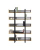 Βιβλιοθήκη Musha μέταλλο μαύρο με oak απόχρωση 120x22x185εκ Υλικό: metal - particleboard 197-000299 Βιβλιοθήκη Musha μέταλλο μαύρο με oak απόχρωση 120x22x185εκ Υλικό: metal - particleboard 197-000299