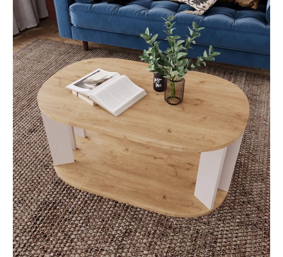 Τραπέζι Solka σε oak απόχρωση με ανοιχτό γκρι 90x56x40εκ Υλικό: PARTICLEBOARD 197-000310 Τραπέζι Solka σε oak απόχρωση με ανοιχτό γκρι 90x56x40εκ Υλικό: PARTICLEBOARD 197-000310