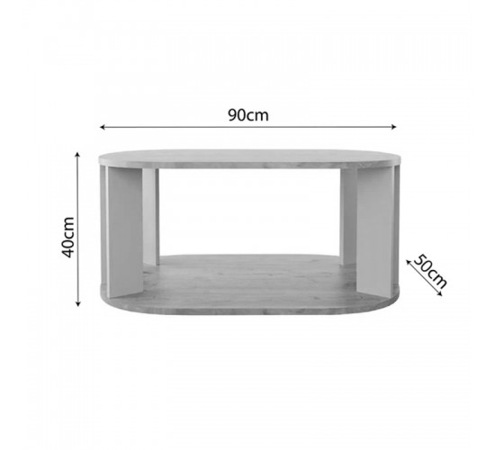 Τραπέζι Solka σε oak απόχρωση με ανοιχτό γκρι 90x56x40εκ Υλικό: PARTICLEBOARD 197-000310 Τραπέζι Solka σε oak απόχρωση με ανοιχτό γκρι 90x56x40εκ Υλικό: PARTICLEBOARD 197-000310