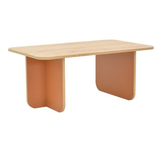 Τραπέζι Bοca σε oak-κεραμιδί απόχρωση 100x60x42εκ Υλικό: PARTICLEBOARD 197-000312