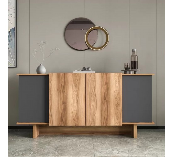 Μπουφές Aramos σε ανθρακί - oak απόχρωση 180x45x80εκ Υλικό: PARTICLEBOARD 197-000317 Μπουφές Aramos σε ανθρακί - oak απόχρωση 180x45x80εκ Υλικό: PARTICLEBOARD 197-000317