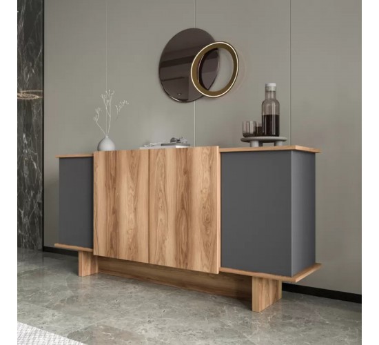 Μπουφές Aramos σε ανθρακί - oak απόχρωση 180x45x80εκ Υλικό: PARTICLEBOARD 197-000317 Μπουφές Aramos σε ανθρακί - oak απόχρωση 180x45x80εκ Υλικό: PARTICLEBOARD 197-000317