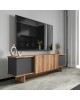 Έπιπλο τηλεόρασης Aramos σε ανθρακί-oak απόχρωση 180x33x50εκ Υλικό: PARTICLEBOARD 197-000318 Έπιπλο τηλεόρασης Aramos σε ανθρακί-oak απόχρωση 180x33x50εκ Υλικό: PARTICLEBOARD 197-000318