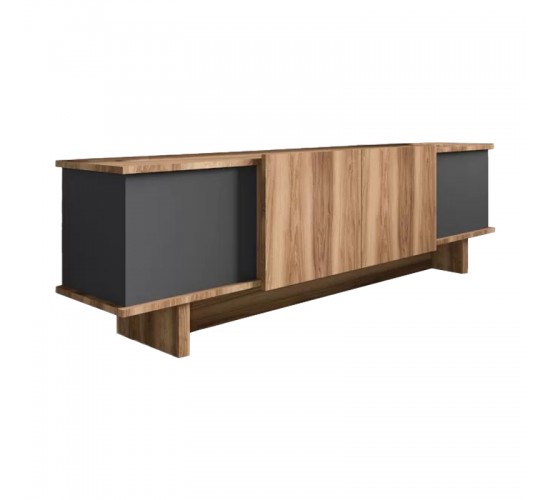 Έπιπλο τηλεόρασης Aramos σε ανθρακί-oak απόχρωση 180x33x50εκ Υλικό: PARTICLEBOARD 197-000318 Έπιπλο τηλεόρασης Aramos σε ανθρακί-oak απόχρωση 180x33x50εκ Υλικό: PARTICLEBOARD 197-000318