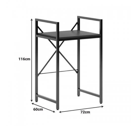 Ραφιέρα στήριξης πλυντηρίου - στεγνωτηρίου Delavar μέταλλο λευκό 72x60x116εκ Υλικό: METAL 197-000319