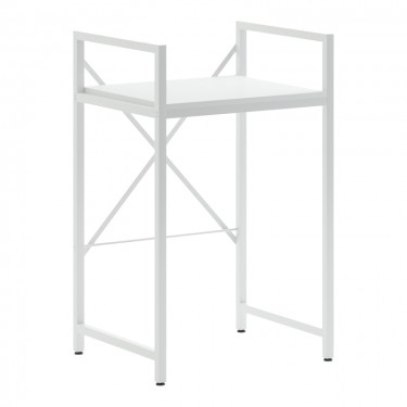 Ραφιέρα στήριξης πλυντηρίου - στεγνωτηρίου Delavar μέταλλο λευκό 72x60x116εκ Υλικό: METAL 197-000319