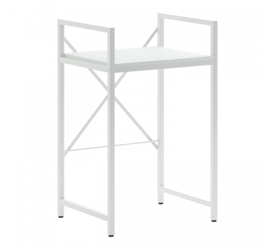 Ραφιέρα στήριξης πλυντηρίου - στεγνωτηρίου Delavar μέταλλο λευκό 72x60x116εκ Υλικό: METAL 197-000319