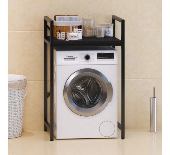 Ραφιέρα στήριξης πλυντηρίου - στεγνωτηρίου Delavar μέταλλο μαύρο 72x60x116εκ Υλικό: METAL 197-000320