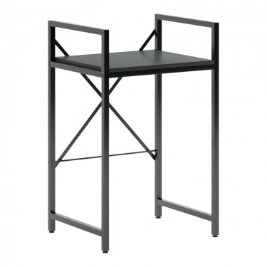 Ραφιέρα στήριξης πλυντηρίου - στεγνωτηρίου Delavar μέταλλο μαύρο 72x60x116εκ Υλικό: METAL 197-000320