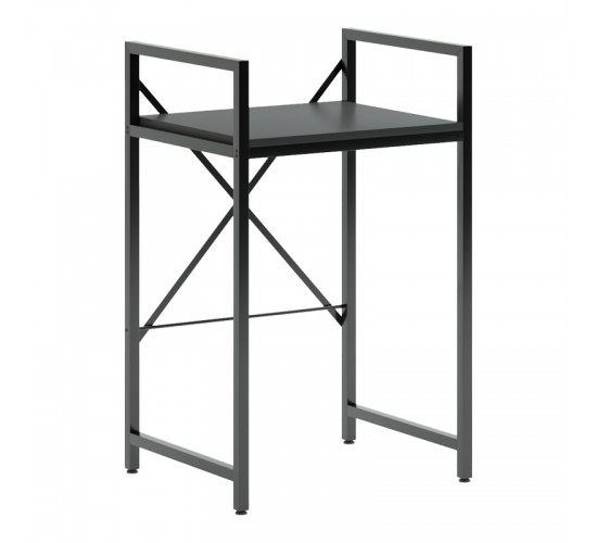 Ραφιέρα στήριξης πλυντηρίου - στεγνωτηρίου Delavar μέταλλο μαύρο 72x60x116εκ Υλικό: METAL 197-000320