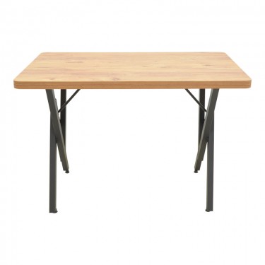 Τραπέζι Vertex oak με μαύρα μεταλλικά πόδια 110x70x72εκ Υλικό: METAL- CHIPBOARD 197-000321