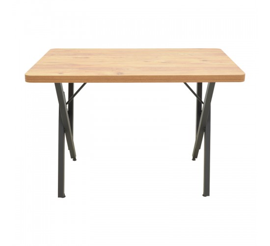 Τραπέζι Vertex oak με μαύρα μεταλλικά πόδια 110x70x72εκ Υλικό: METAL- CHIPBOARD 197-000321