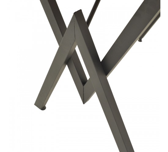 Τραπέζι Vertex oak με μαύρα μεταλλικά πόδια 110x70x72εκ Υλικό: METAL- CHIPBOARD 197-000321