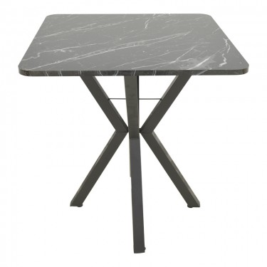Τραπέζι Arenya μαύρο εφε μαρμάρου- μαύρα μεταλλικά πόδια 70x70x72εκ Υλικό: METAL- CHIPBOARD 197-000324