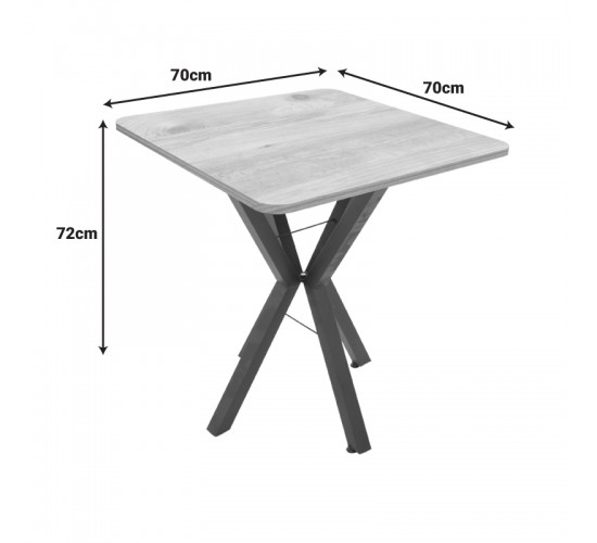 Τραπέζι Arenya μαύρο εφε μαρμάρου- μαύρα μεταλλικά πόδια 70x70x72εκ Υλικό: METAL- CHIPBOARD 197-000324