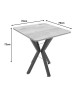 Τραπέζι Arenya μαύρο εφε μαρμάρου- μαύρα μεταλλικά πόδια 70x70x72εκ Υλικό: METAL- CHIPBOARD 197-000324
