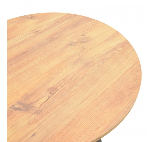 Τραπέζι Rogue φυσική απόχρωση με μαύρα μεταλλικά πόδια Φ70x72εκ Υλικό: METAL- CHIPBOARD 197-000325