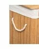Καλάθι απλύτων Natural χρώμα φυσικό-λευκό 40x30x50εκ Υλικό: FABRIC- BAMBOU 199-000056 Καλάθι απλύτων Natural χρώμα φυσικό-λευκό 40x30x50εκ Υλικό: FABRIC- BAMBOU 199-000056