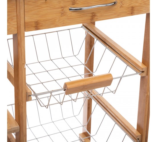 Τρόλεϊ-ραφιέρα 7όροφη Esla bamboo φυσικό-λευκό 73,5x37x86εκ Υλικό: MDF E1/STEEL/BAMBOO 199-000130 Τρόλεϊ-ραφιέρα 7όροφη Esla bamboo φυσικό-λευκό 73,5x37x86εκ Υλικό: MDF E1/STEEL/BAMBOO 199-000130