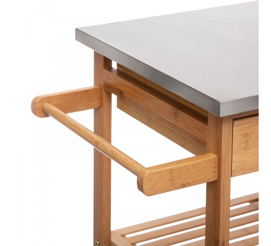 Τρόλεϊ-ραφιέρα 7όροφη Esla bamboo φυσικό-λευκό 73,5x37x86εκ Υλικό: MDF E1/STEEL/BAMBOO 199-000130 Τρόλεϊ-ραφιέρα 7όροφη Esla bamboo φυσικό-λευκό 73,5x37x86εκ Υλικό: MDF E1/STEEL/BAMBOO 199-000130