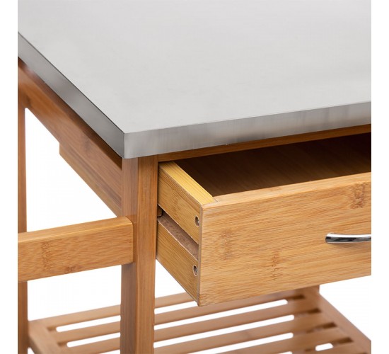 Τρόλεϊ-ραφιέρα 7όροφη Esla bamboo φυσικό-λευκό 73,5x37x86εκ Υλικό: MDF E1/STEEL/BAMBOO 199-000130 Τρόλεϊ-ραφιέρα 7όροφη Esla bamboo φυσικό-λευκό 73,5x37x86εκ Υλικό: MDF E1/STEEL/BAMBOO 199-000130