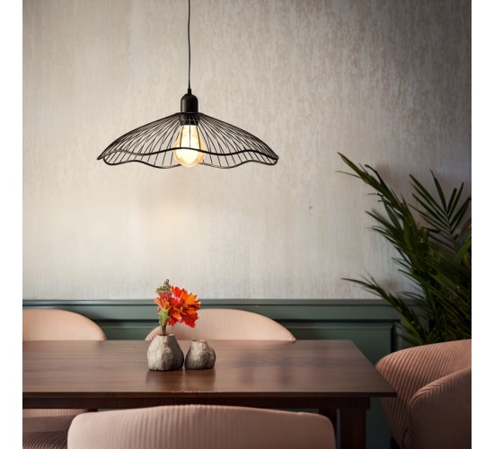 Φωτιστικό οροφής μονόφωτο Galt Ε27 μαύρο Φ34x15.5εκ Υλικό: METAL 199-000182