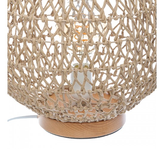 Επιτραπέζιο φωτιστικό Etel E27 φυσικό Φ30x35.5εκ Υλικό: PAPER - METAL  - BEECHWOOD 199-000186