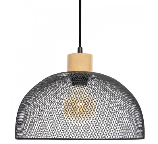 Φωτιστικό οροφής μονόφωτο Sam Ε27 μαύρο Φ30x22,5εκ Υλικό: METAL 199-000190