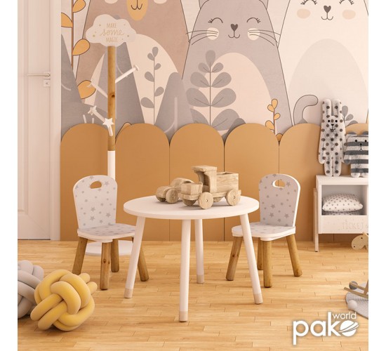 Παιδικό τραπεζάκι Playful λευκό-φυσικό Φ60x43,5εκ Υλικό: MDF - PINE 199-000260 Παιδικό τραπεζάκι Playful λευκό-φυσικό Φ60x43,5εκ Υλικό: MDF - PINE 199-000260