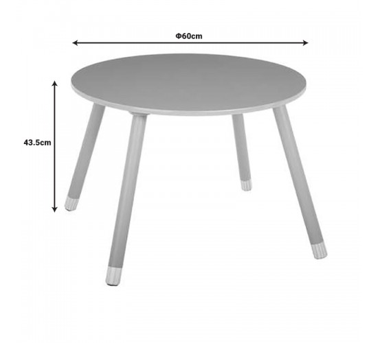 Παιδικό τραπεζάκι Playful γκρι-φυσικό Φ60x43.5εκ Υλικό: MDF - PINE 199-000324 Παιδικό τραπεζάκι Playful γκρι-φυσικό Φ60x43.5εκ Υλικό: MDF - PINE 199-000324
