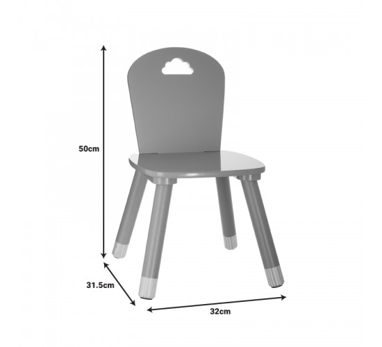 Παιδική καρέκλα Playful γκρι 32x31,5x50εκ Υλικό: MDF - PIN 199-000329 Παιδική καρέκλα Playful γκρι 32x31,5x50εκ Υλικό: MDF - PIN 199-000329