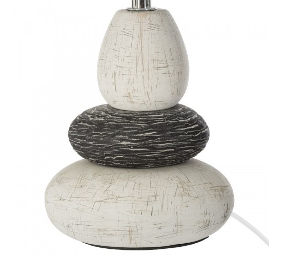 Επιτραπέζιο φωτιστικό Rockgem Ε27 ivory-ανθρακί Φ18x33εκ Υλικό: METAL - COTTON 199-000456