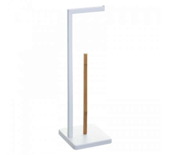 Χαρτοθήκη μπάνιου Nature λευκό 20x20x64.5εκ Υλικό: METAL - BAMBOU 199-000484 Χαρτοθήκη μπάνιου Nature λευκό 20x20x64.5εκ Υλικό: METAL - BAMBOU 199-000484