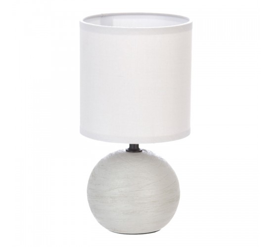 Επιτραπέζιο φωτιστικό PWL-1210 Ε14 60W κεραμικό γκρι Φ13x25εκ Υλικό: PVC - COTTON- CERAMIC 199-000514