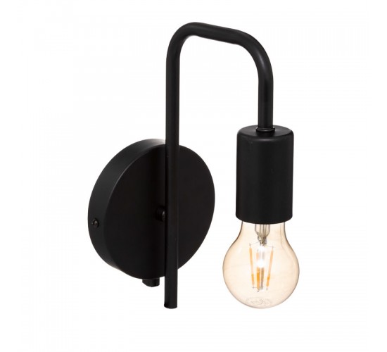 Φωτιστικό τοίχου-απλίκα Zhola E27 40W μαύρο 17x12x25εκ Υλικό: PE - METAL 199-000532