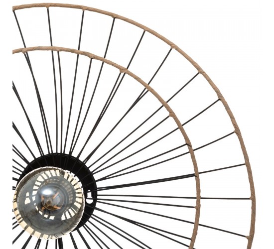 Φωτιστικό τοίχου-απλίκα Alara E27 40W χρυσό-μαύρο Φ45x11εκ Υλικό: PP - METAL 199-000541