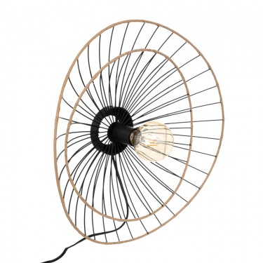 Φωτιστικό τοίχου-απλίκα Alara E27 40W χρυσό-μαύρο Φ45x11εκ Υλικό: PP - METAL 199-000541