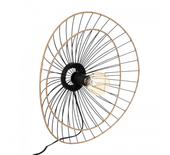 Φωτιστικό τοίχου-απλίκα Alara E27 40W χρυσό-μαύρο Φ45x11εκ Υλικό: PP - METAL 199-000541