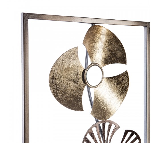 Διακοσμητικό τοίχου Blomma αντικέ χρυσό μέταλλο 31x3.5x90εκ Υλικό: IRON 199-000562