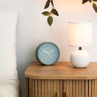 Επιτραπέζιο φωτιστικό PWL-1210 Ε14 60W κεραμικό σε λευκό gloss χρώμα Φ13x25εκ Υλικό: PVC - DOLOMITE 199-000576