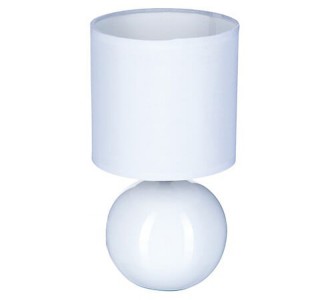 Επιτραπέζιο φωτιστικό PWL-1210 Ε14 60W κεραμικό σε λευκό gloss χρώμα Φ13x25εκ Υλικό: PVC - DOLOMITE 199-000576