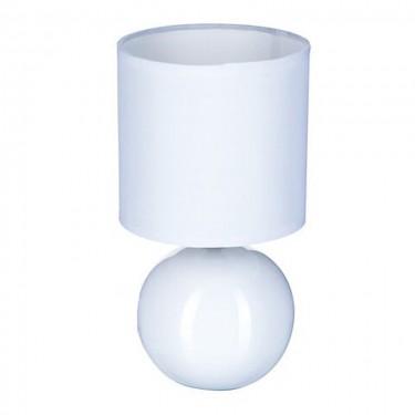 Επιτραπέζιο φωτιστικό PWL-1210 Ε14 60W κεραμικό σε λευκό gloss χρώμα Φ13x25εκ Υλικό: PVC - DOLOMITE 199-000576