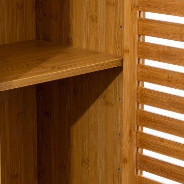 Ντουλάπι-στήλη τοίχου Sicela σε φυσική απόχρωση 33x28x168εκ Υλικό: BAMBOO 199-000577