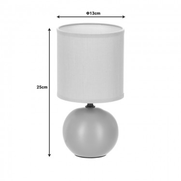 Επιτραπέζιο φωτιστικό PWL-1210 Ε14 κεραμικό σε γκρι απόχρωση Φ13x25εκ Υλικό: PVC - DOLOMITE 199-000582