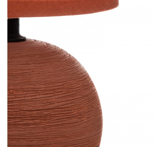 Επιτραπέζιο φωτιστικό PWL-1210 Ε14 κεραμικό σε terracotta απόχρωση Φ13x25εκ Υλικό: PVC - DOLOMITE 199-000591